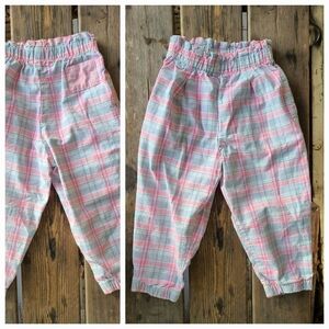 VINTAGE LEVI'S SZ 4T VGUC pastel plaid pink blue white loose fit pants jogger st